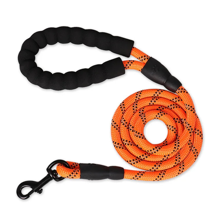 laisse pour chien noir orange doux